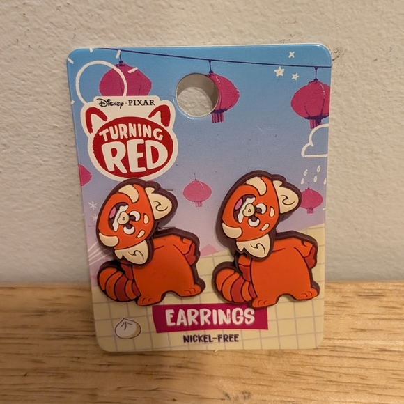 Disney Jewelry - Disney Turning Red Orange Earrings